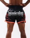 Muay Thai Shorts - "Tiger Stripes" - Black & Orange