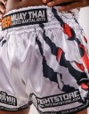 Muay Thai Shorts - "Clawmark" - White