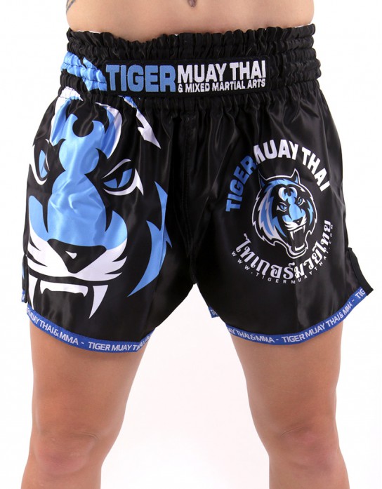 Muay Thai Shorts - "Signature" - Black & Blue