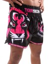 Muay Thai Shorts - "Signature" - Black & Pink