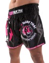 Muay Thai Shorts - "Signature" - Black & Pink
