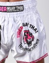 Muay Thai Shorts - "Signature" - White & Pink