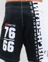 MMA Shorts - "50-50" - Black & White