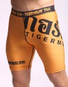 Compression Shorts - "Thai Writing XL" - Yellow & Black