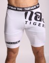 Compression Shorts - "Thai Writing XL" - White & Black