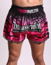 Muay Thai Shorts - "Tiger Stripes" - Pink