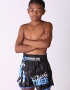 Kids Muay Thai Shorts - "Young Tiger" - Black & Blue