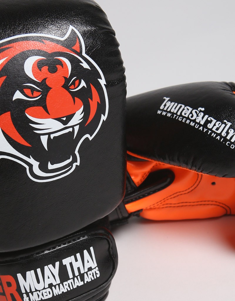 Gloves - Muay Thai - - Black & Orange TMT Fightstore